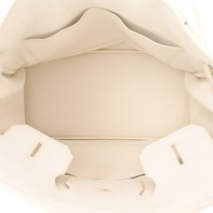 Hermes Taurillon Clemence Birkin 35 White 5 of 14