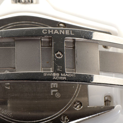 Chanel Stainless Steel Ceramic 33mm J12 Quartz Watch White 5 of 6