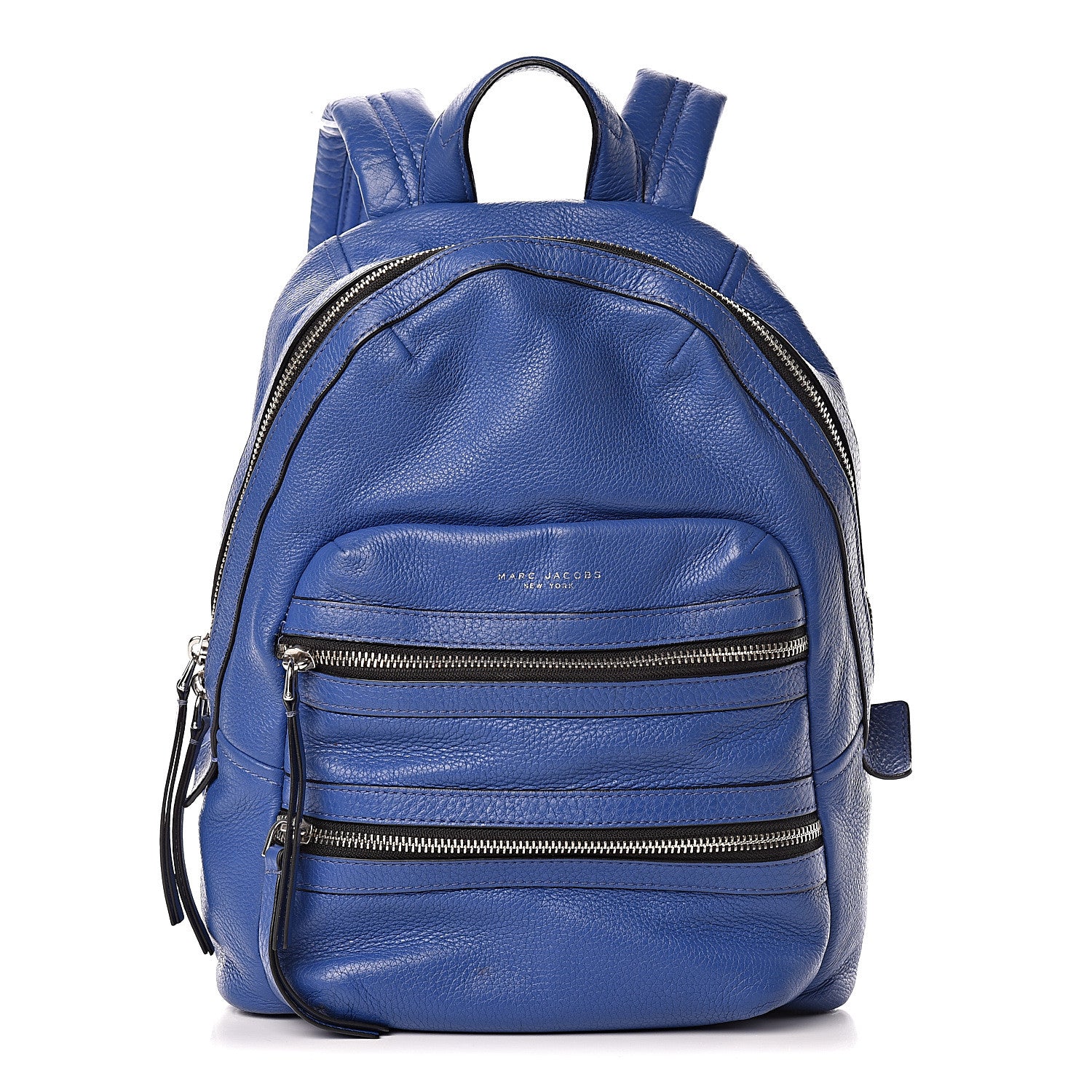 Marc Jacobs Pebbled Calfskin Biker Backpack Blue 1 of 18