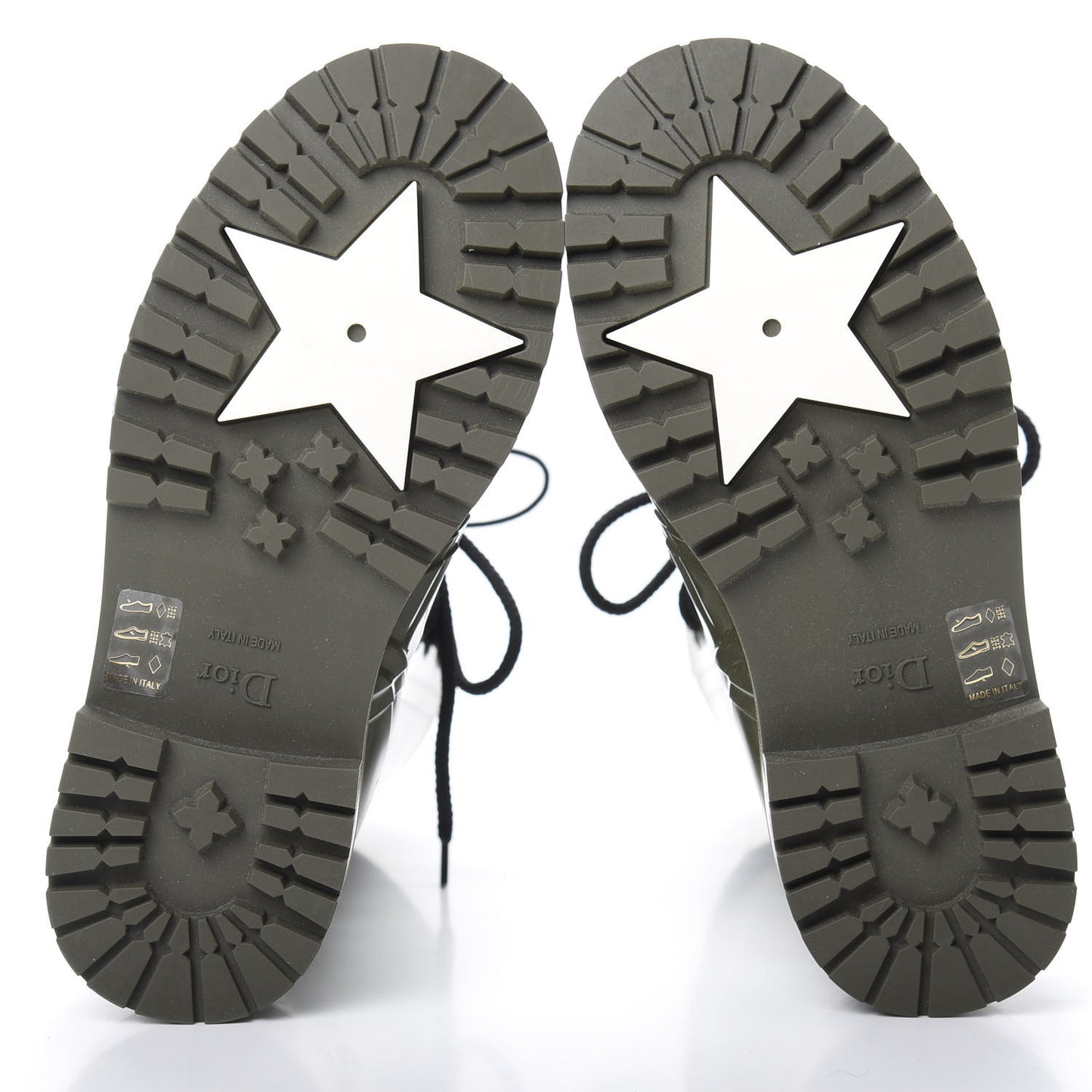 Shiny Rubber Diorcamp Low Boots 35 Military
