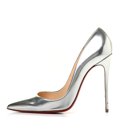 Christian Louboutin Metallic Calfskin So Kate 120 Pumps 40.5 Silver 1 of 11