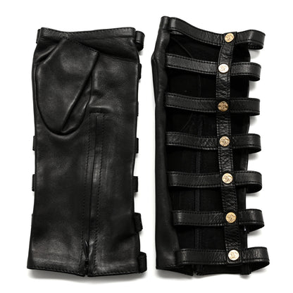Chanel Calfskin Fingerless Gloves 8 Black 2 of 4
