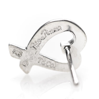 Tiffany Sterling Silver Mini Paloma Picasso Loving Heart Earrings 4 of 5