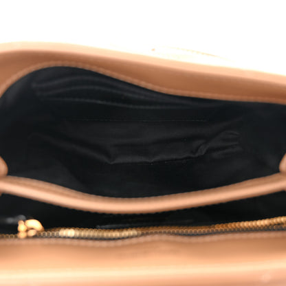 Saint Laurent Calfskin Y Quilted Monogram Toy Loulou Crossbody Bag Latte 5 of 10