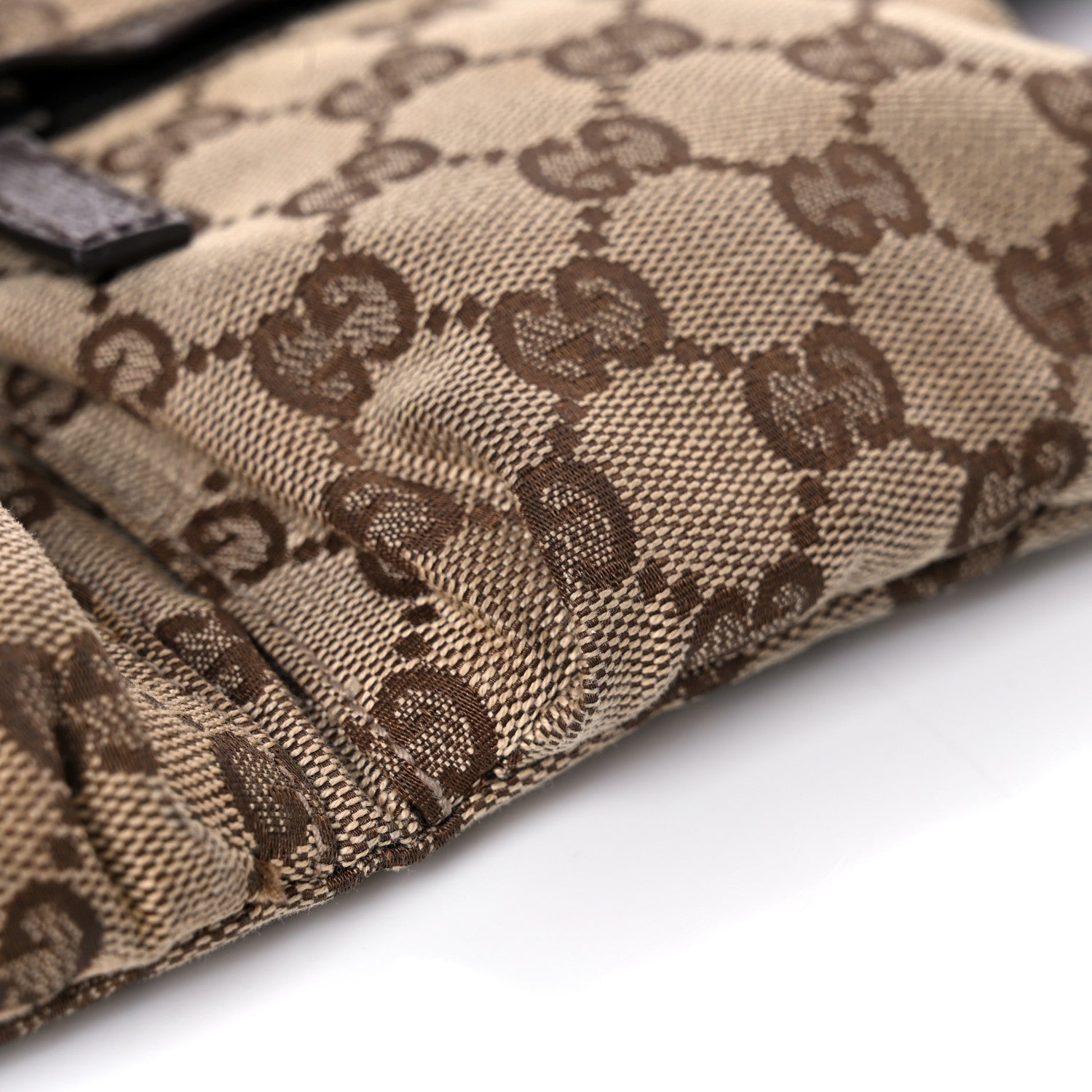 Gucci GG Monogram Web Double Pocket Belt Bag Dark Brown 12 of 29