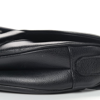 Christian Dior Calfskin Saddle Bag Black 7 of 12