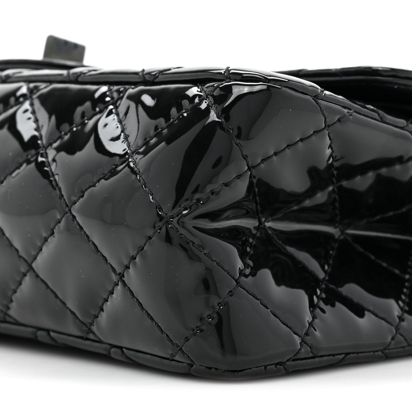 Patent Calfskin Quilted 2.55 Reissue 225 Flap So Black