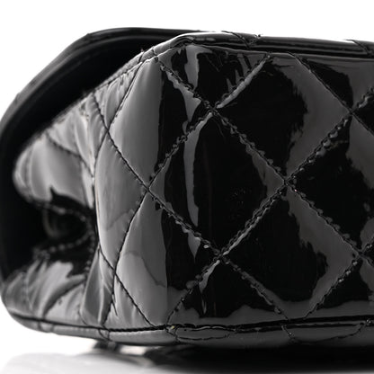 Chanel Patent Calfskin Quilted Mini Rectangular Flap So Black 9 of 11