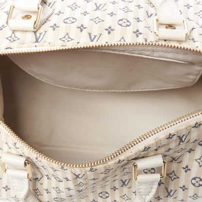 Louis Vuitton Mini Lin Croisette Speedy 30 Blue 7 of 9