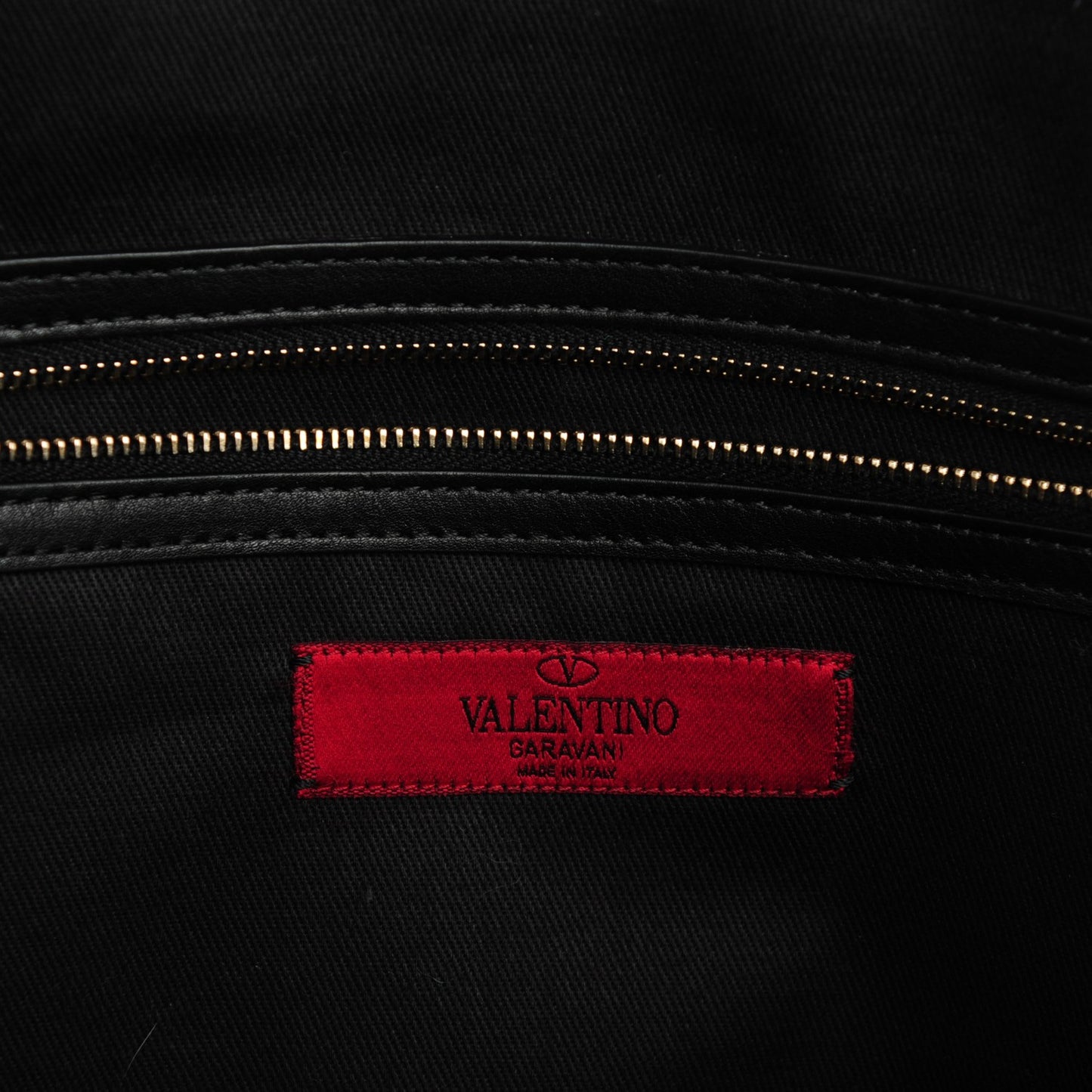 Vitello Rockstud Dome Shopper Black