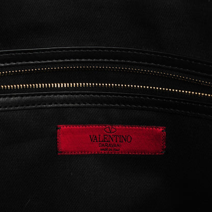 Valentino Garavani Vitello Rockstud Dome Shopper Black 6 of 8