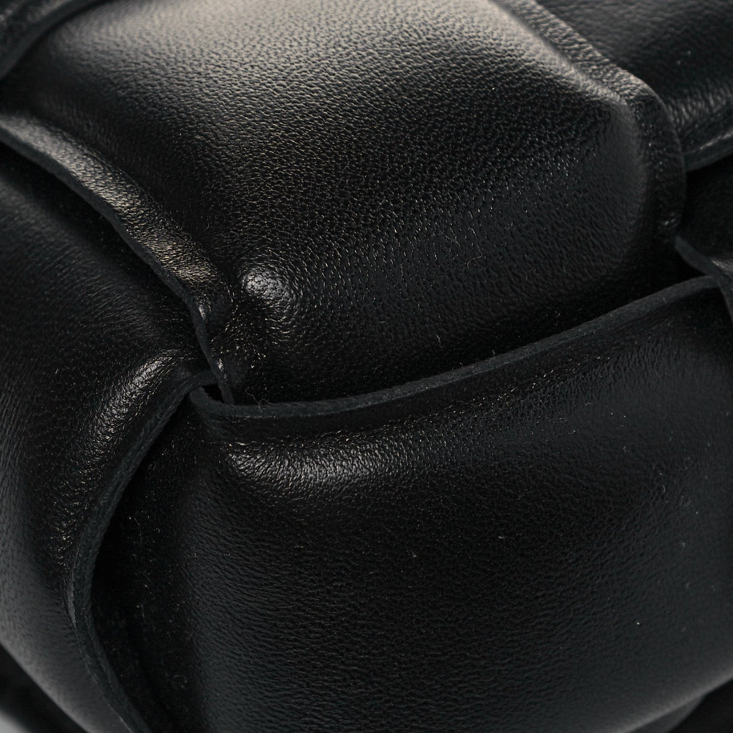 Nappa Maxi Intreccio Padded Cassette Crossbody Bag Black