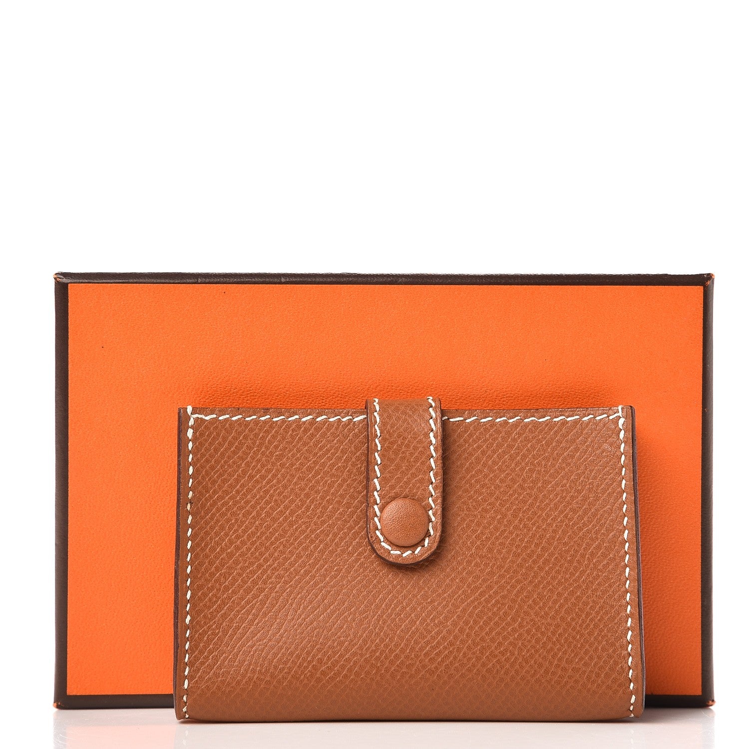 Hermes Courchevel Card Case Gold 7 of 7