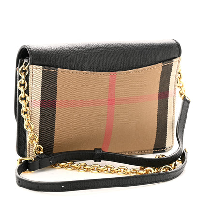 Burberry Calfskin Vintage Check Small Loxley Crossbody Black 3 of 9