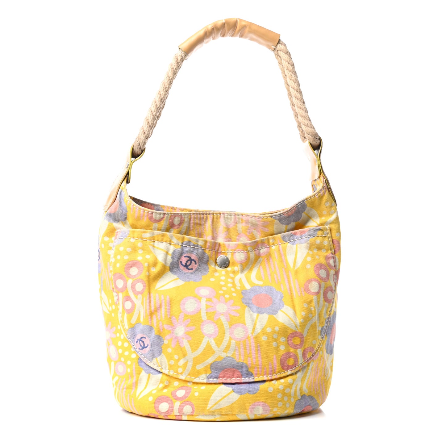 Canvas Printed Bucket Bag Multicolor