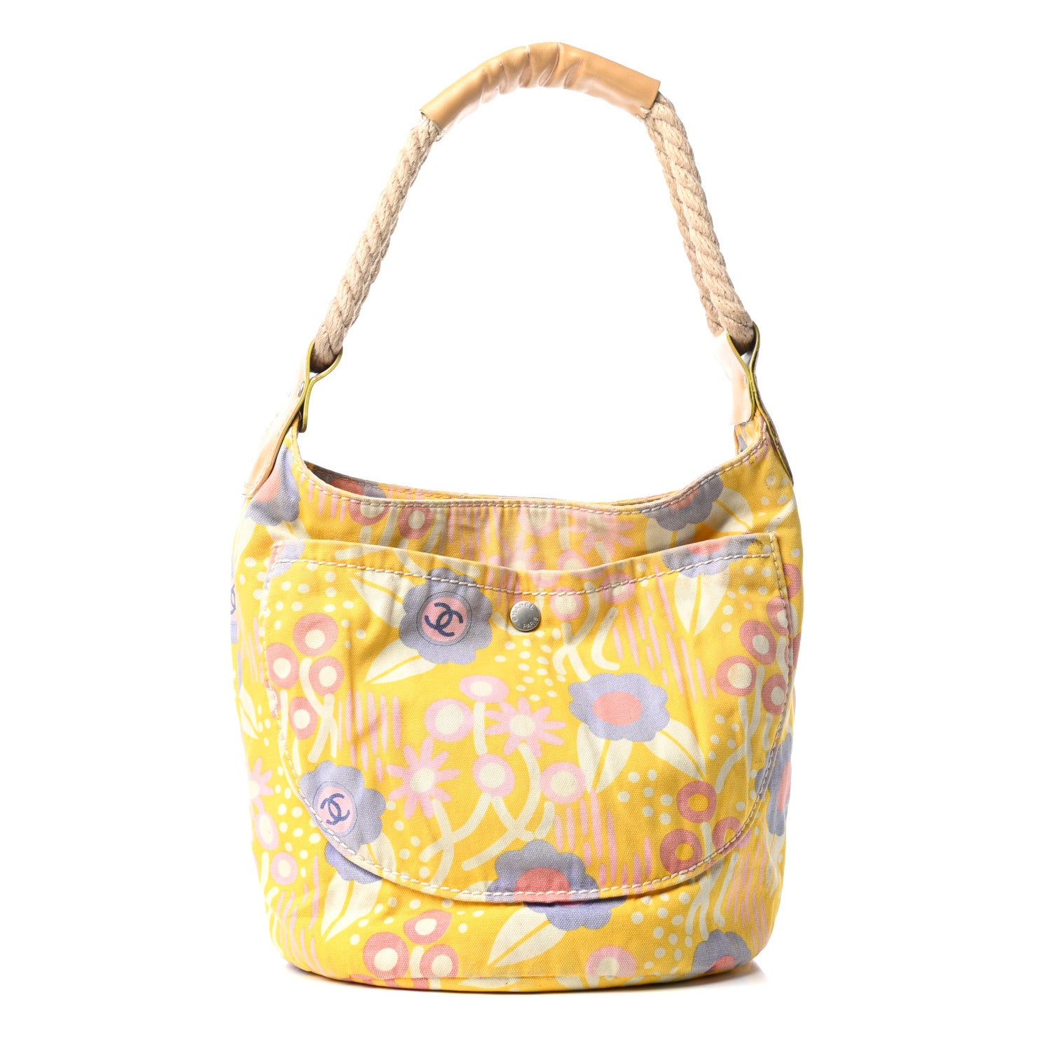Chanel Canvas Printed Bucket Bag Multicolor 1 of 9