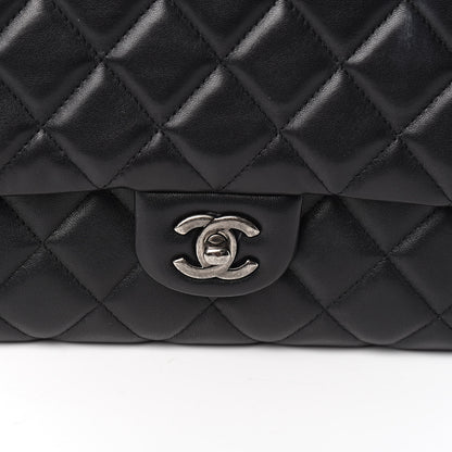 Chanel Lambskin Quilted Clutch With Chain Flap Black 11 of 13