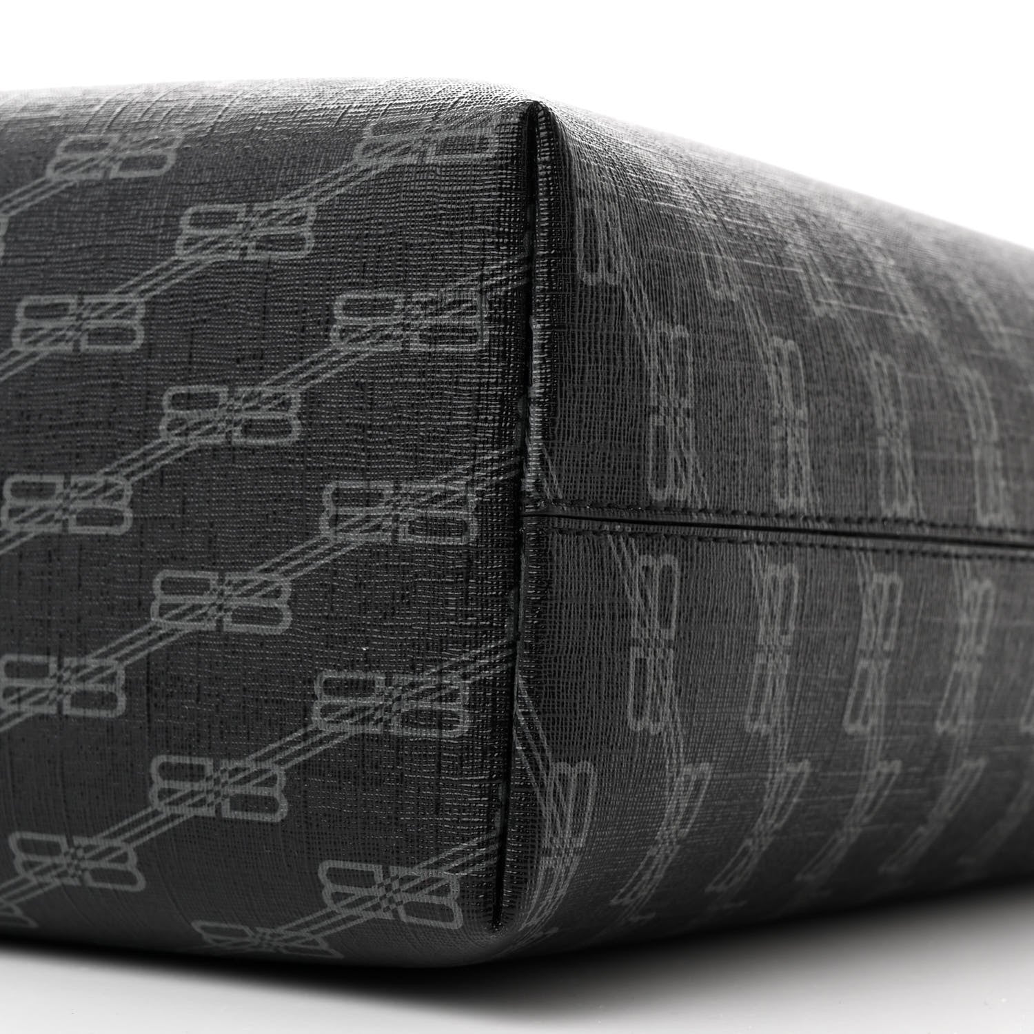 Balenciaga Coated Canvas BB Monogram Medium Signature East West Shopper Bag Black Grey 11 of 11