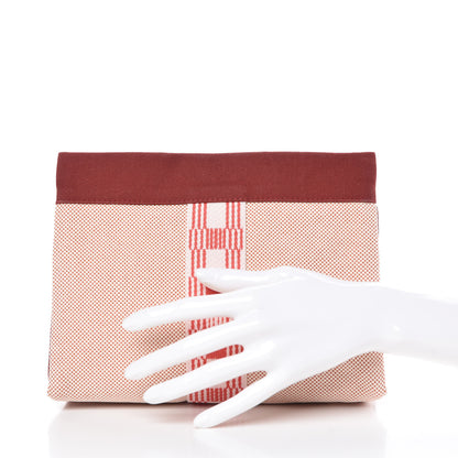 Hermes Toile Trousse De Voyage Jimetou PM Terracota 2 of 6
