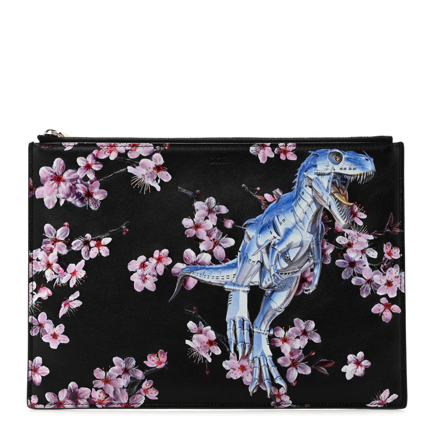 Christian Dior x Sorayama Calfskin Zipped Pouch Black 1 of 10