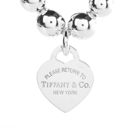 Tiffany Sterling Silver Return To Heart Graduated Ball Necklace 4 of 7