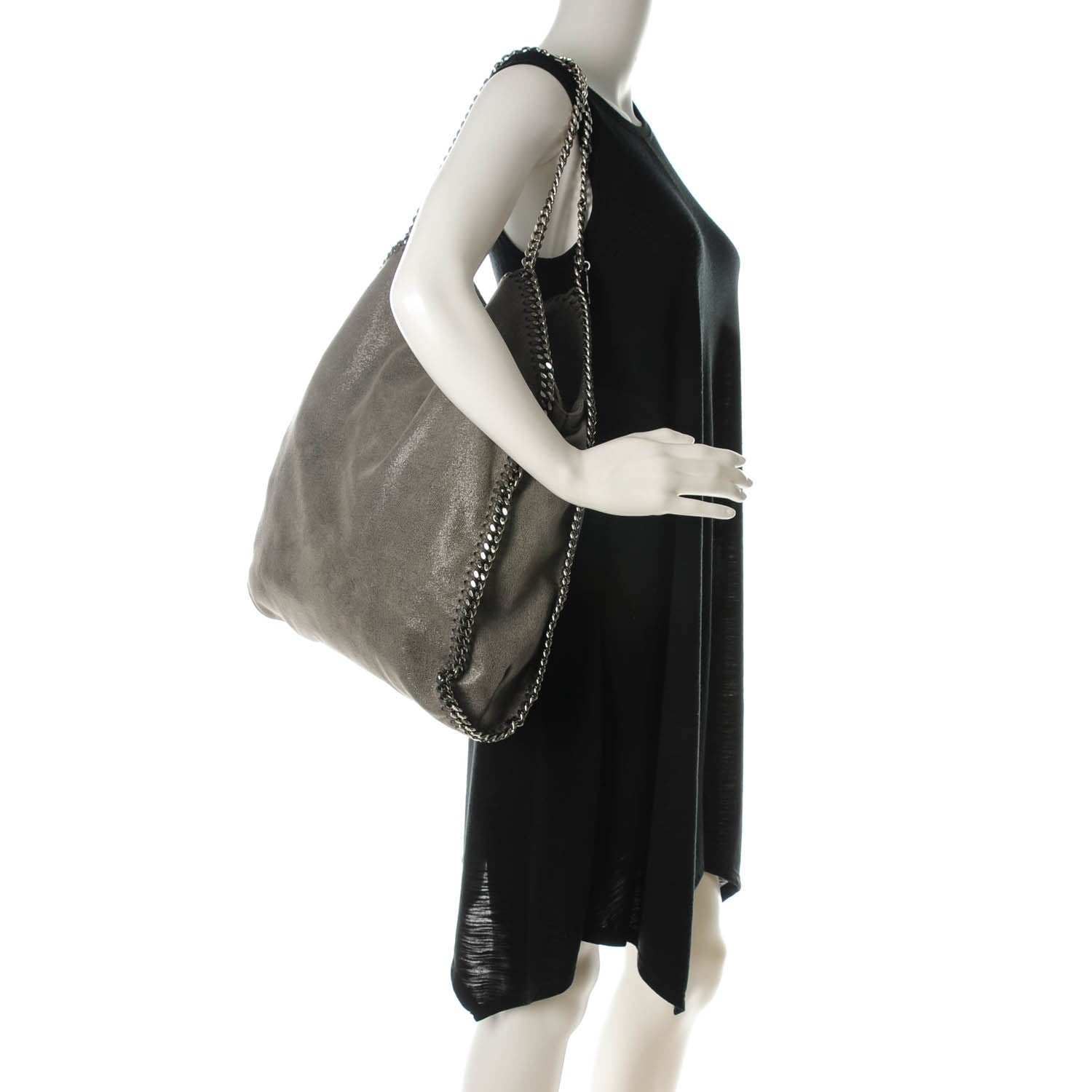 Stella McCartney Shaggy Deer Big Falabella Tote Grey 2 of 8