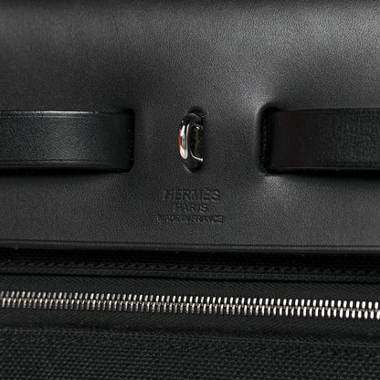 Hermes Military Toile Vache Hunter Herbag Zip PM 31 Black 7 of 11