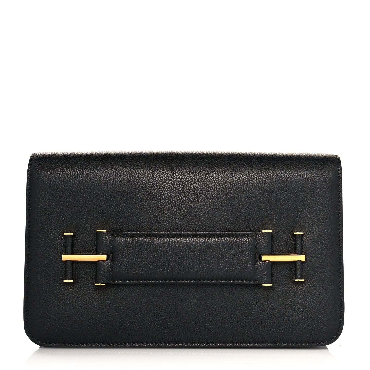 Tom Ford Grained Calfskin Small Tara Clutch Black 1 of 10
