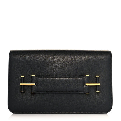 Tom Ford Grained Calfskin Small Tara Clutch Black 1 of 10