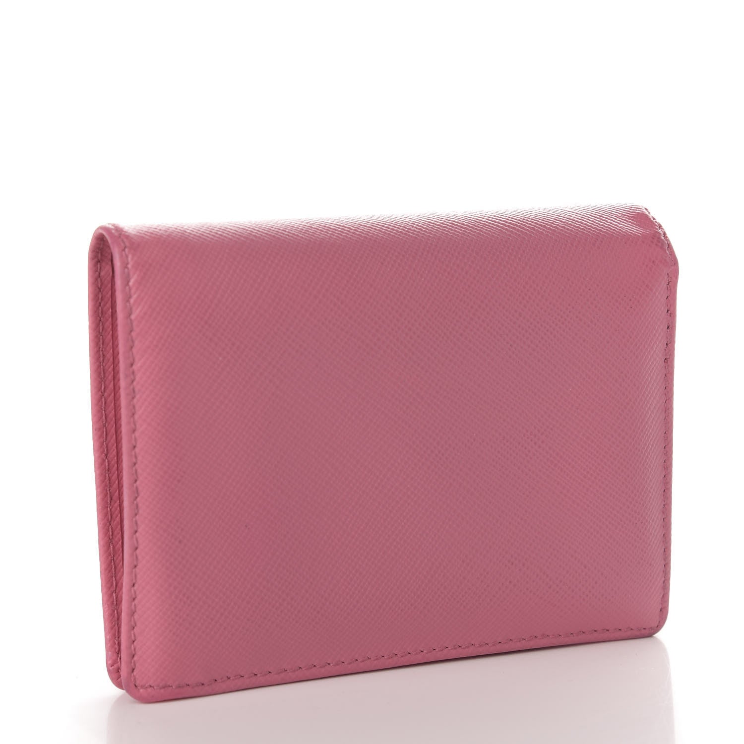 Prada Saffiano Metal Bi-Fold Wallet Geranio 3 of 8