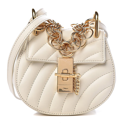Chloe Calfskin Quilted Nano Drew Bijou Shoulder Bag Natural White 1 of 9