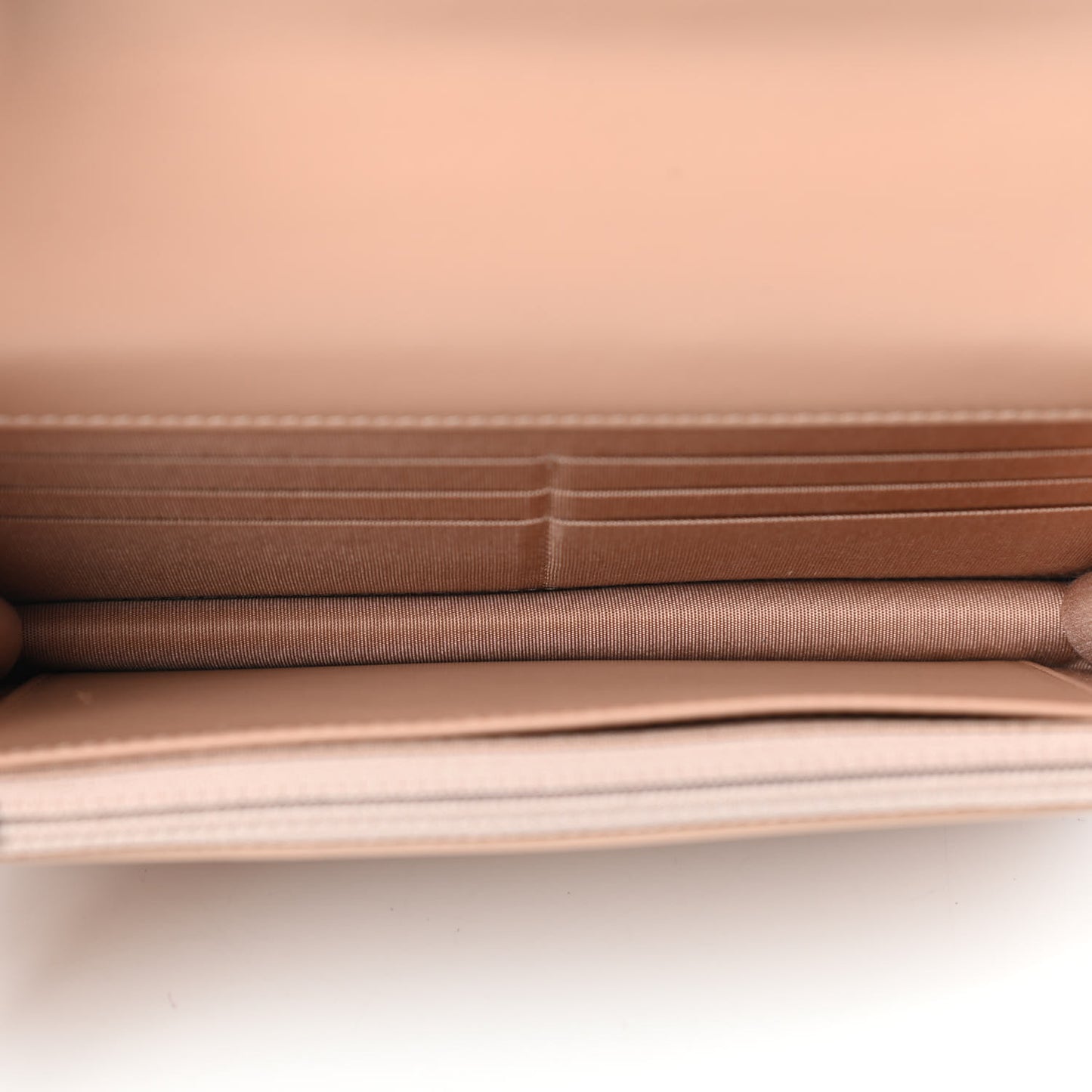 Calfskin Quilted Perfect Fit Wallet On Chain WOC Beige