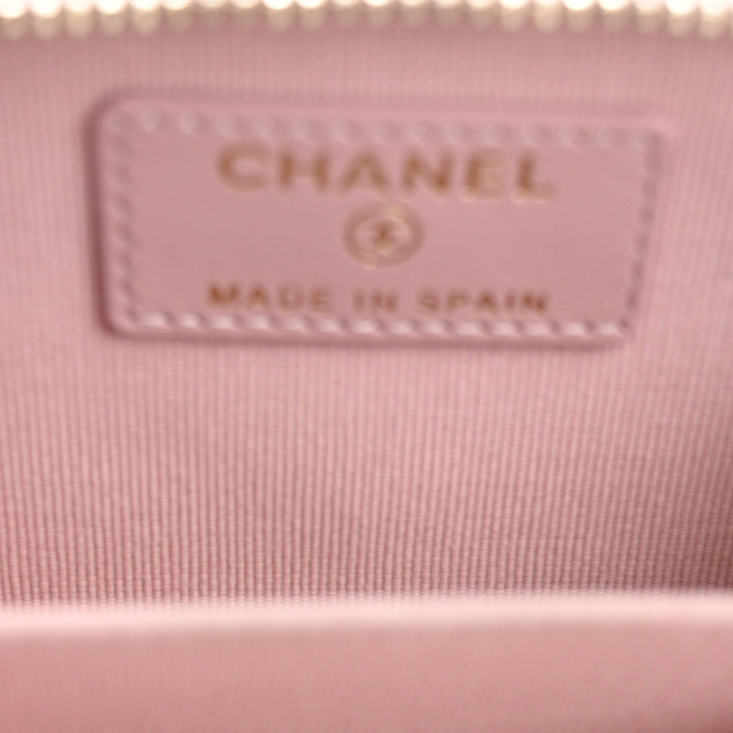 Chanel Caviar Quilted Studded CC Zip Card Holder Pink 5 of 14