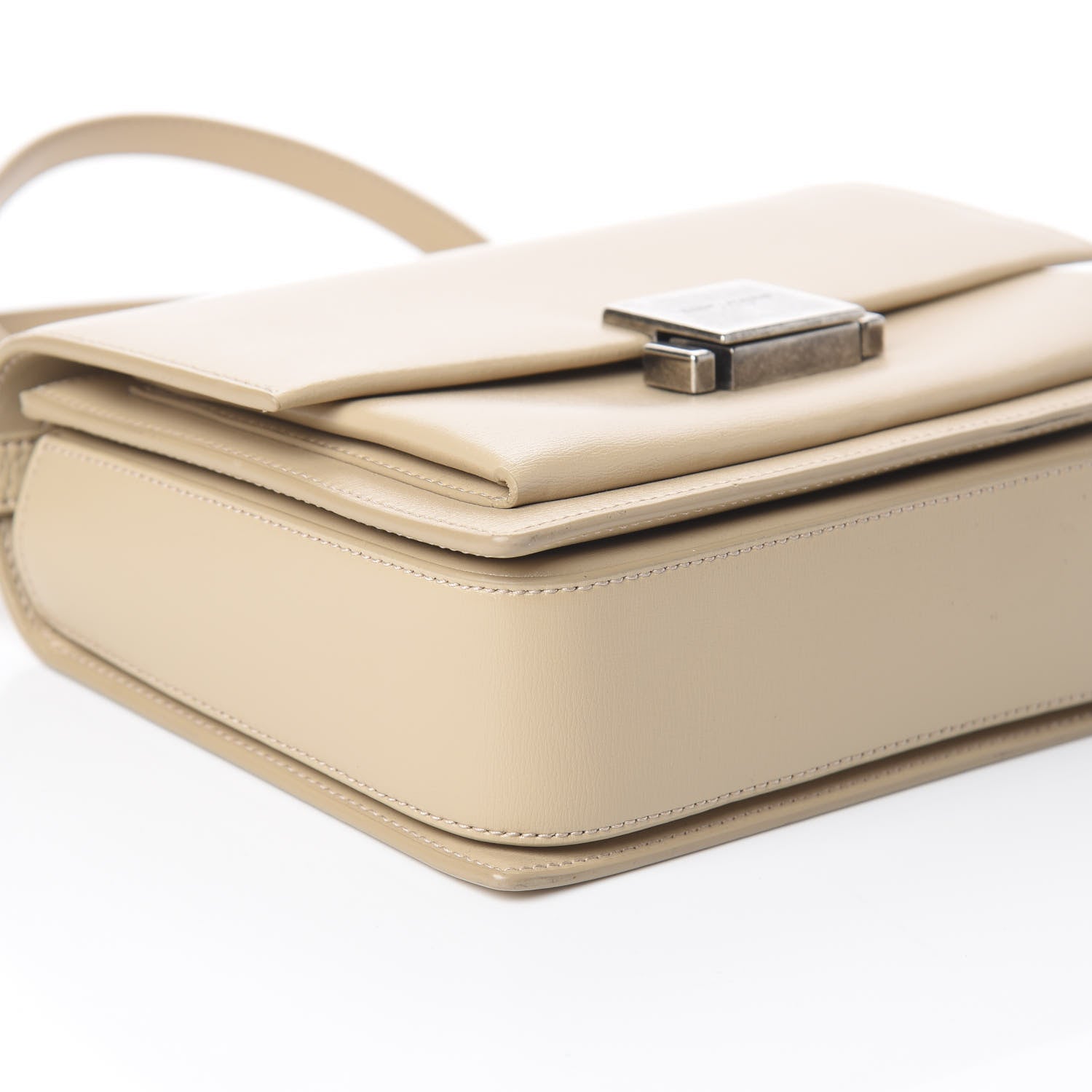 Saint Laurent Calfskin Medium Bellechasse Satchel Beige 8 of 9