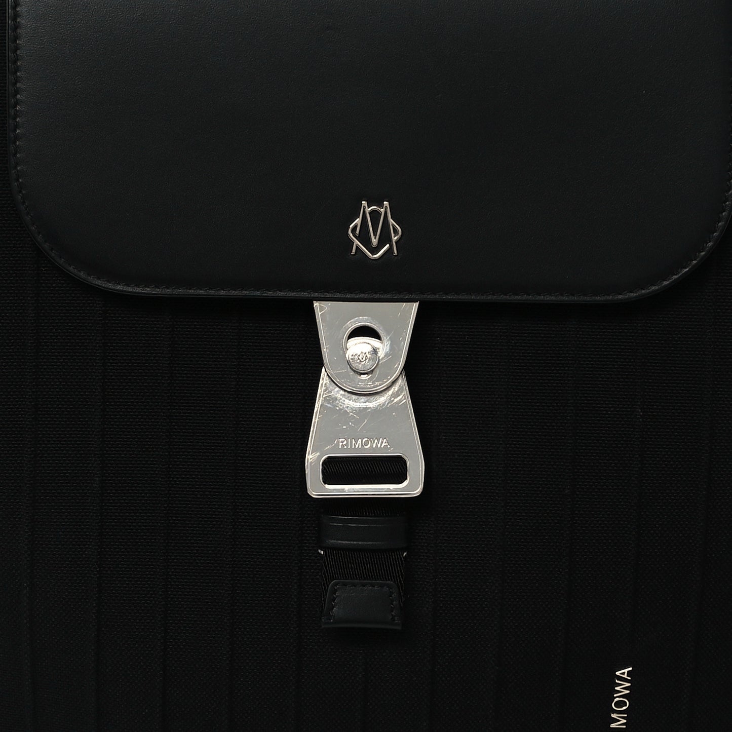 Canvas Calfskin Never Still Small Backpack Black