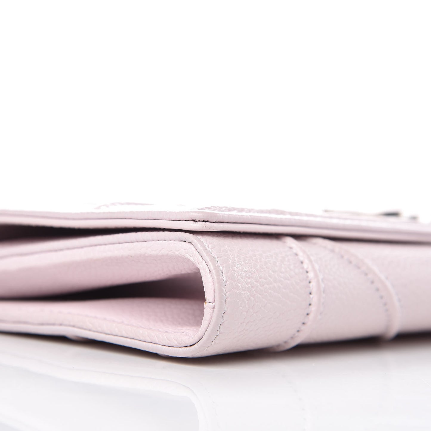 Grained Calfskin Diorama Croisiere Chain Wallet Pink