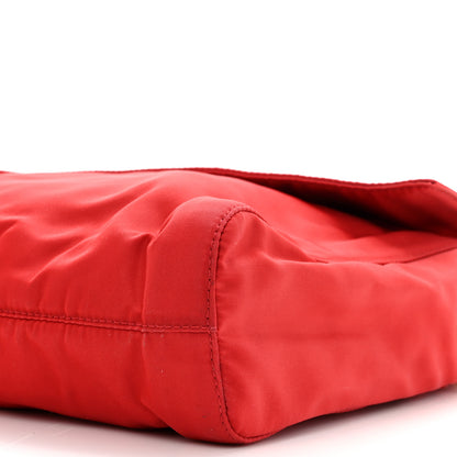 Prada Tessuto Nylon Chain Shoulder Bag Rosso 7 of 7