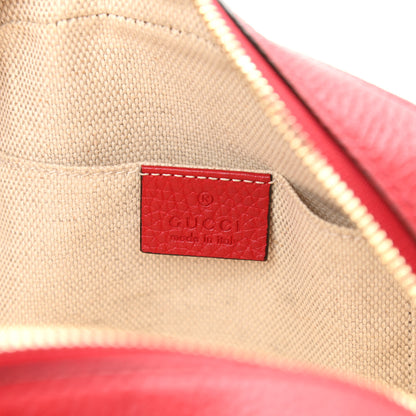 Gucci Pebbled Calfskin Small Soho Disco Bag Tabasco Red 6 of 11