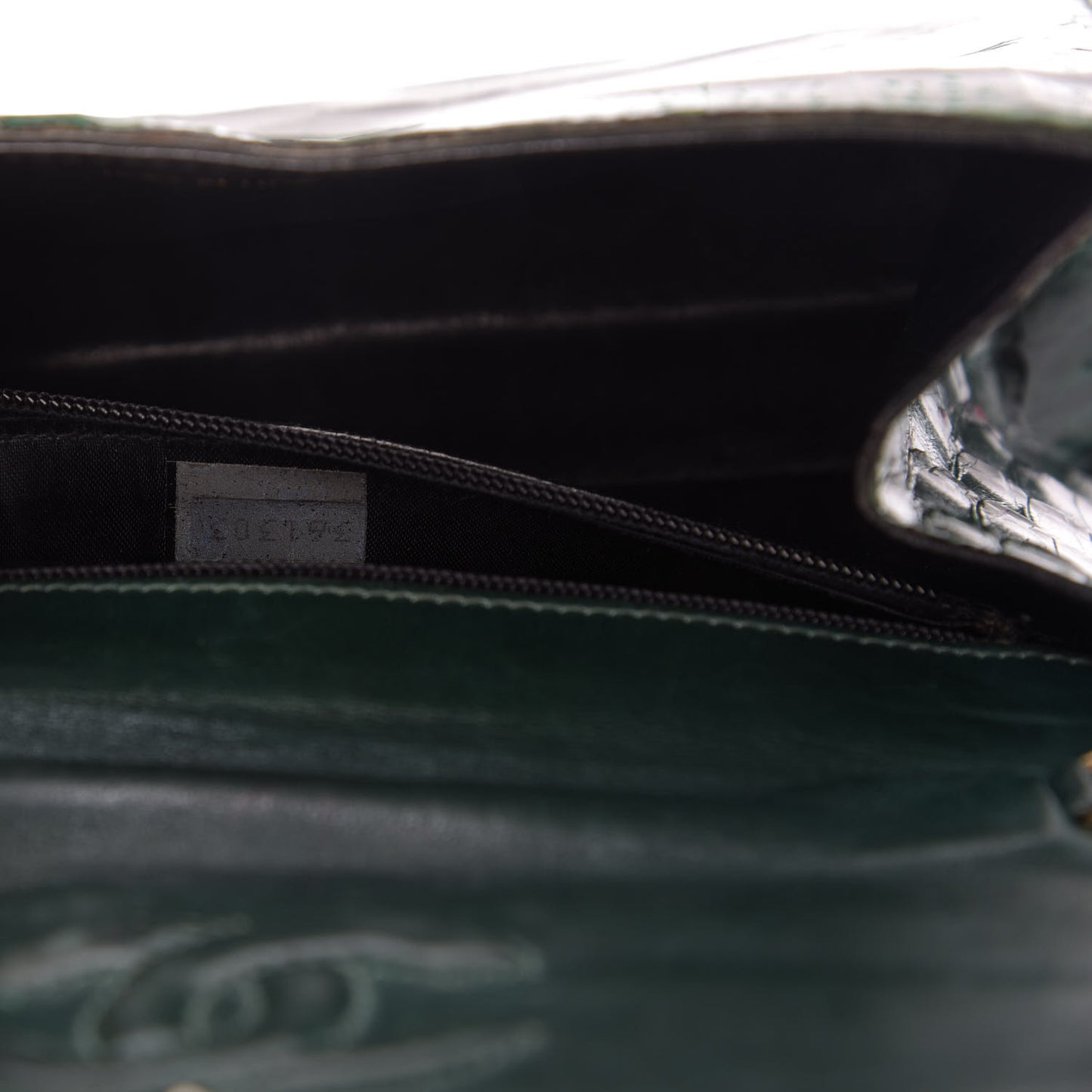 Alligator Tassel Envelope Flap Green