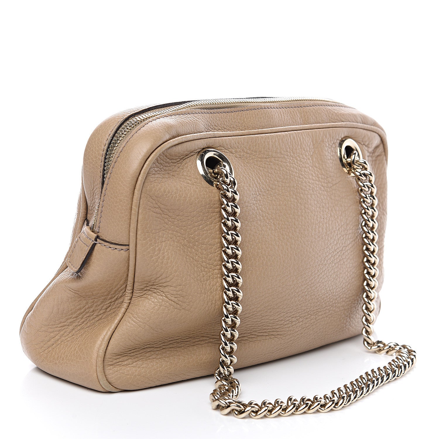 Gucci Pebbled Calfskin Small Soho Bowler Camelia 2 of 14
