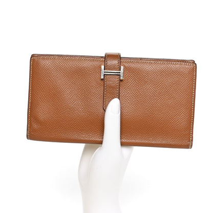 Hermes Epsom Bearn Gusset Wallet Gold 2 of 9