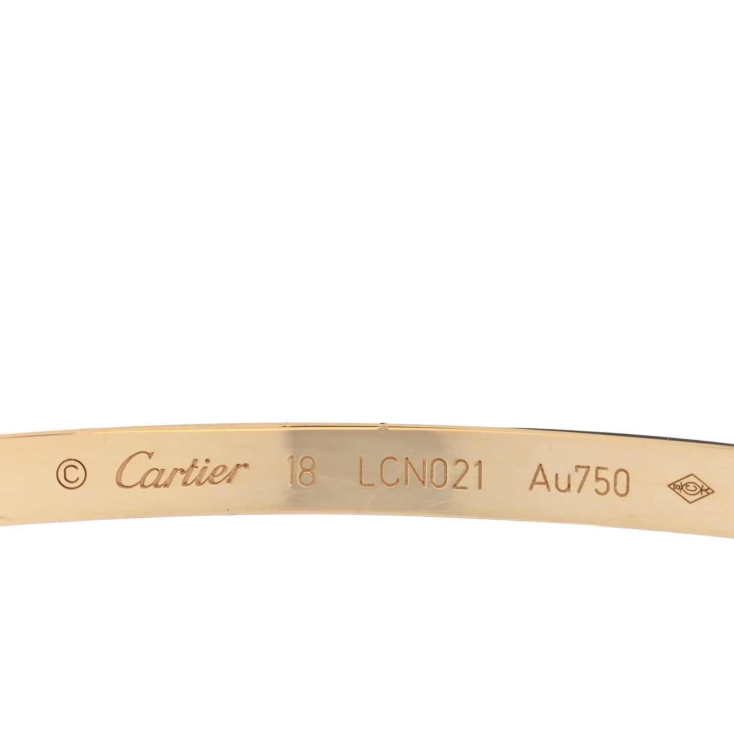 Cartier 18K Yellow Gold Small LOVE Bracelet 18 3 of 7