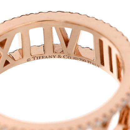 Tiffany 18K Rose Gold Diamond Atlas Open Pave Ring 56 7.75 4 of 4