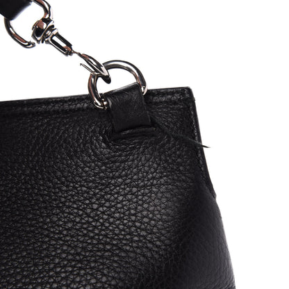 Gucci Pebbled Calfskin Large Bamboo Daily Top Handle Bag Black 15 of 16