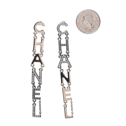 Chanel Crystal Pearl Chanel Bright Young Things Earrings Gold Ruthenium 2 of 5