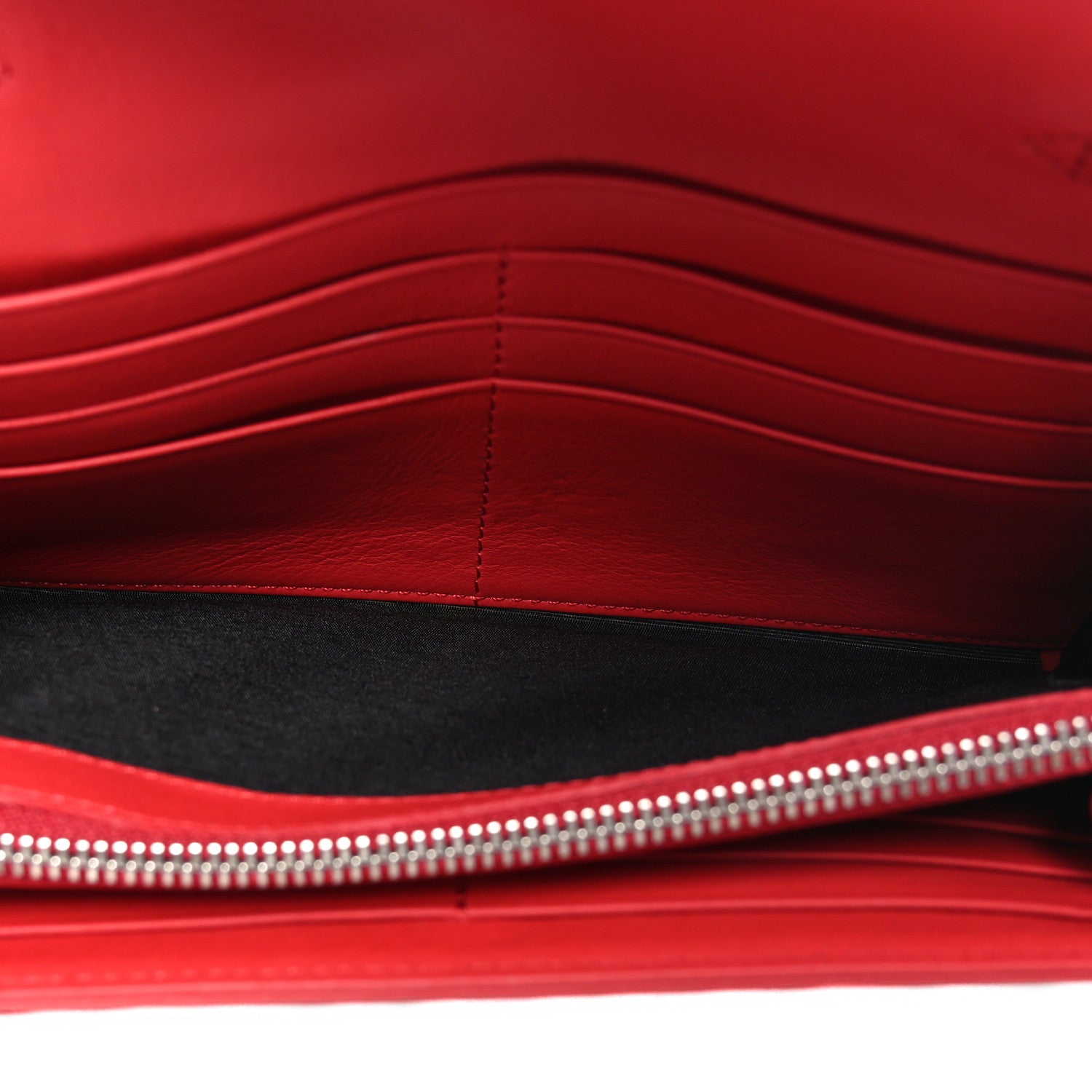 MCM Visetos Large Patricia Wallet On Chain Black Red 5 of 8