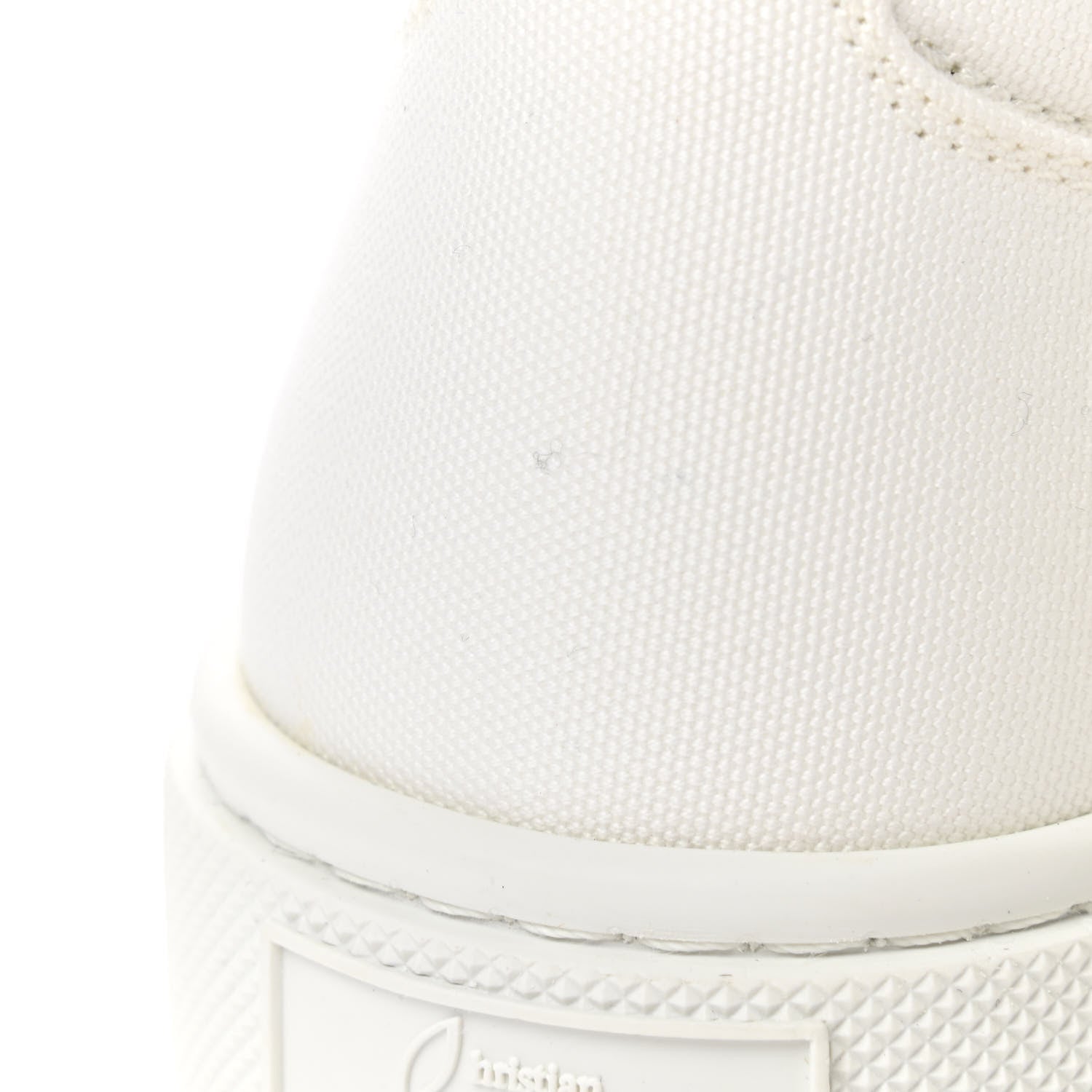 Christian Louboutin Toile Calfskin Simplerui Flat Sneakers 38.5 White 9 of 10