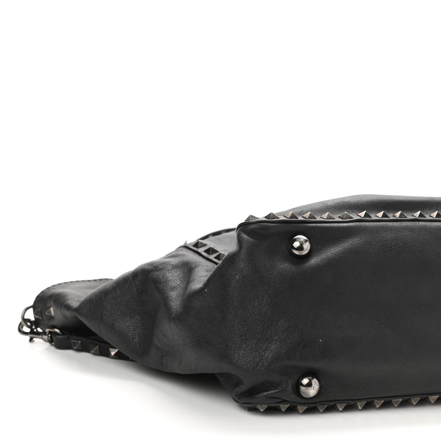 Valentino Garavani Vitello Medium Rockstud Tote Black 8 of 10