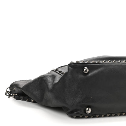 Valentino Garavani Vitello Medium Rockstud Tote Black 8 of 10