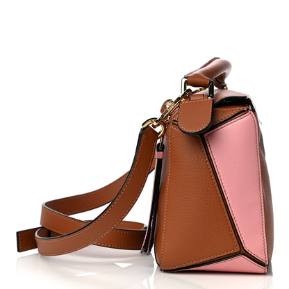 Loewe Calfskin Small Puzzle Bag Tan Medium Pink 11 of 14